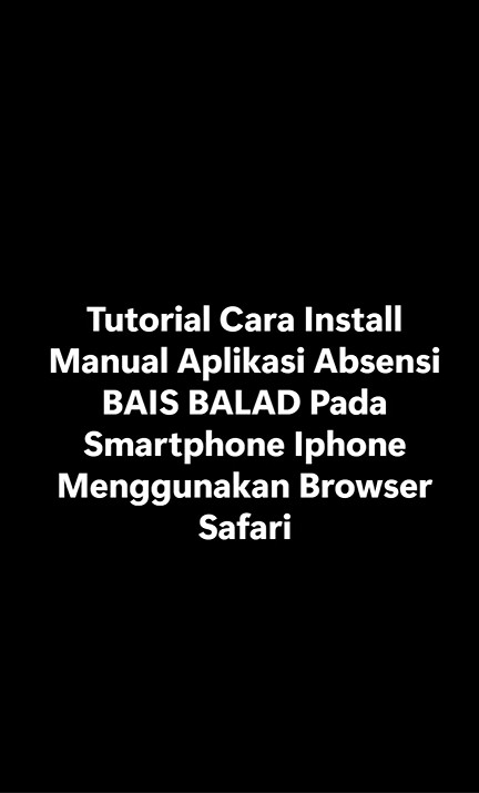 Panduan Install iPhone (Safari)